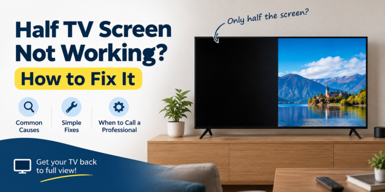 Half TV Screen Not Working? How to Fix It